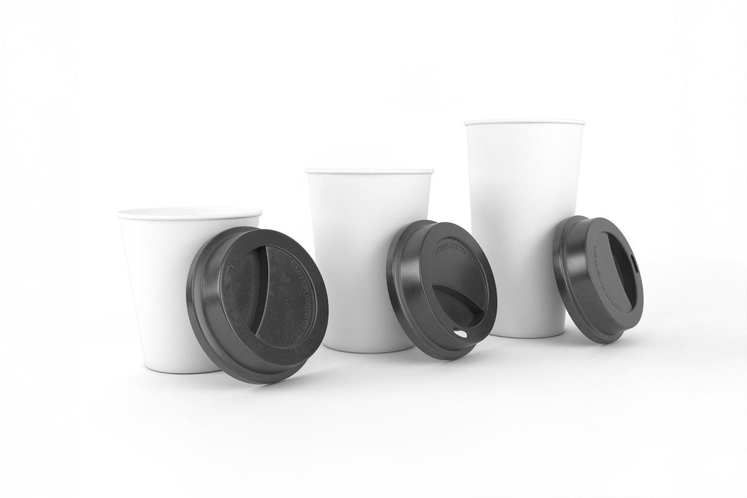 HIPS Sipper Lids for Paper Cups